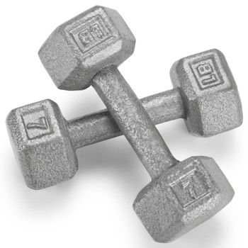 7lb Cast Iron Hex Dumbbell