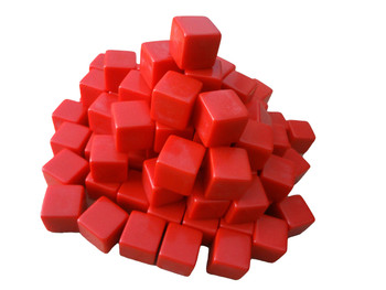 16mm Blank Red Dice