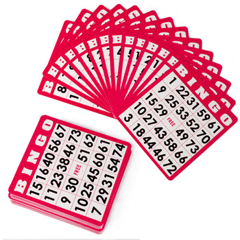 100 Pack of Red Bingo Cards