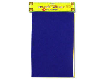 Colored Craft Felt Sheets (pack of 12)