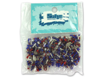 Red, White and Blue E-Bead Mix (pack of 25)