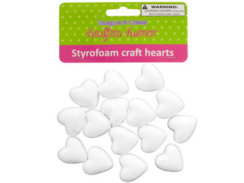 Styrofoam Craft Hearts (pack of 12)