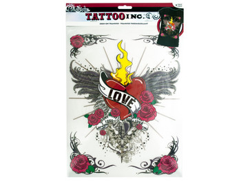 Iron-On Love with Wings Tattoo Transfer (pack of 30)