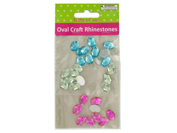 Faceted Oval Craft Rhinestones (pack of 20)