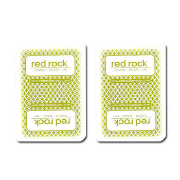 Single Deck Used in Casino Playing Cards - Red Rock