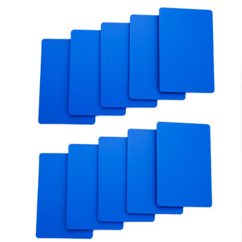 Set of 10 Blue Plastic Bridge Size Cut Cards