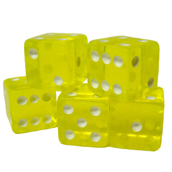 25 Yellow Dice - 16 mm