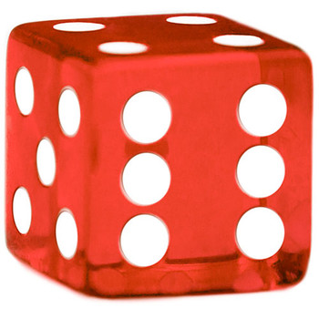 10 Red Dice - 19 mm