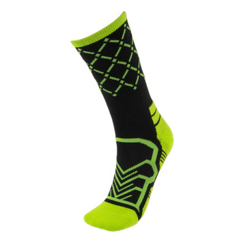 Medium Basketball Compression Socks, Black/Green