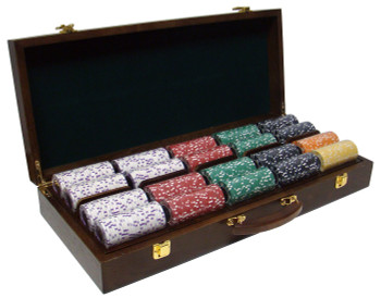 500 Ct Walnut Set Pre-Packaged - Coin Inlay 15 Gram Chips