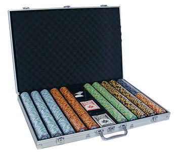Pre-Pack - 1000 Ct Monte Carlo Chip Set Aluminum Case