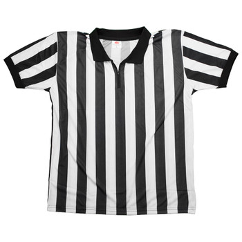 Men's Official Black & White Stripe Referee/Umpire Jersey M