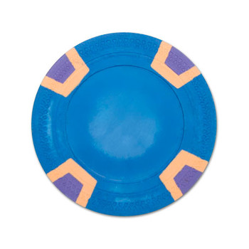 Blue Blank Claysmith Double Trapezoid Poker Chip - 10g