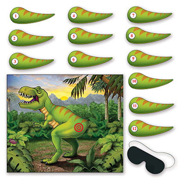 Pin the Tail on the Dinosaur Party Game