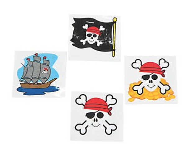 Pirate Party Temporary Tattoos (Package of 144)