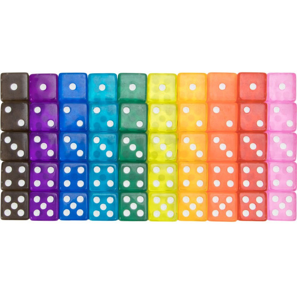 Vintage Translucent Dice, 50-pack