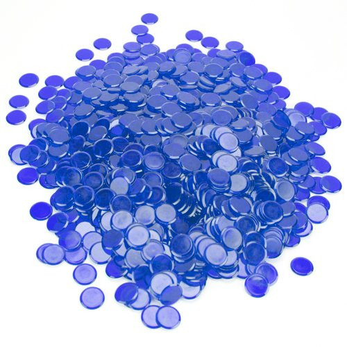 1000 Piece 3/4 Inch Transparent Bingo Chips – Mixed Colors For Game Night