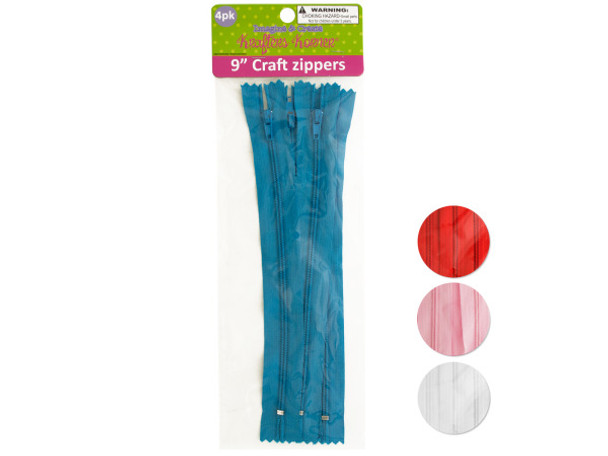 Craft Zippers (pack of 12)