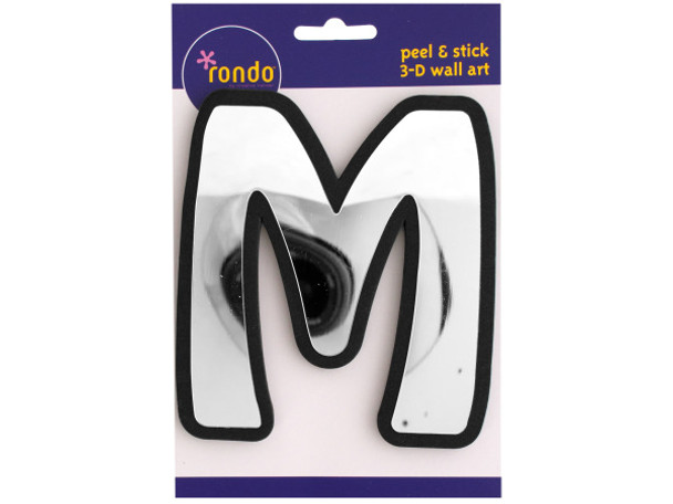 Letter M Peel &amp; Stick Mirror Wall Decor (pack of 24)