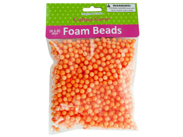 Large Orange Foam Craft Beads (pack of 18)