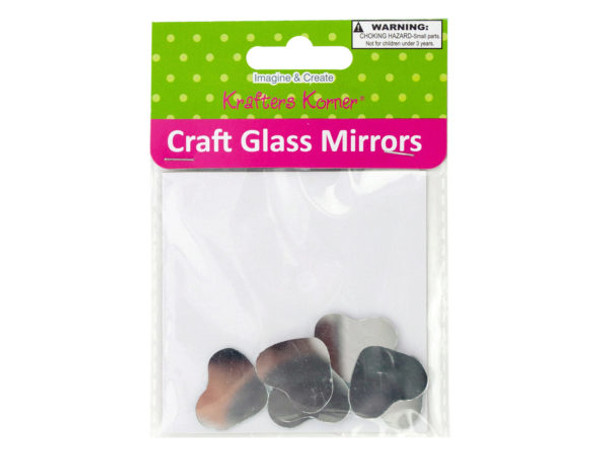 Small Heart Shape Craft Glass Mirrors (pack of 20)