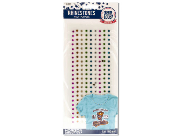 Create Out Loud Rainbow Iron-On Rhinestones (pack of 36)