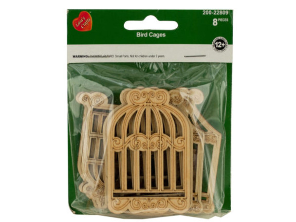 Craft Wood Bird Cages (pack of 24)