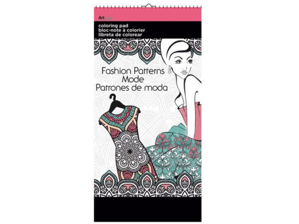 Fashion Patterns Small Coloring Pad (pack of 24)