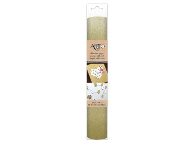 Self-Adhesive Gold Glitter Craft Paper Roll (pack of 8)