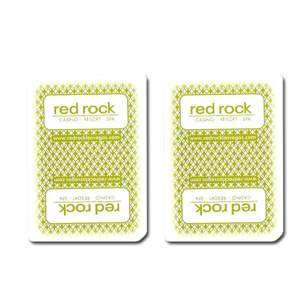 Single Deck Used in Casino Playing Cards - Red Rock