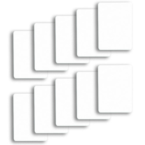 Set of 10 White Plastic Poker Size Cut Cards