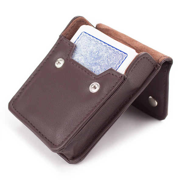 Copag 4 Color Regular Index deck - Blue in leather case