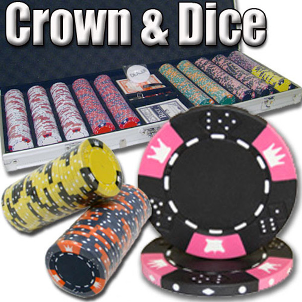 500 Ct - Pre-Packaged - Crown & Dice 14 G - Aluminum
