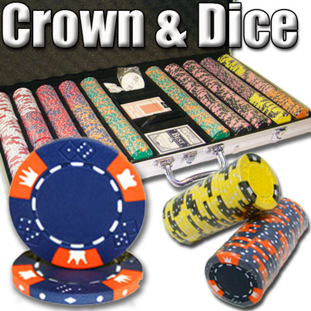 750 Ct - Pre-Packaged - Crown & Dice 14 G - Aluminum