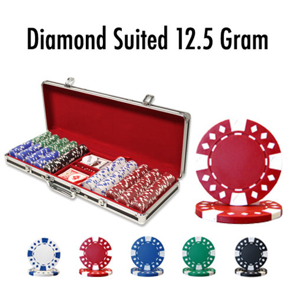 500 Ct - Pre-Packaged - Diamond Suited 12.5 G Black Aluminum