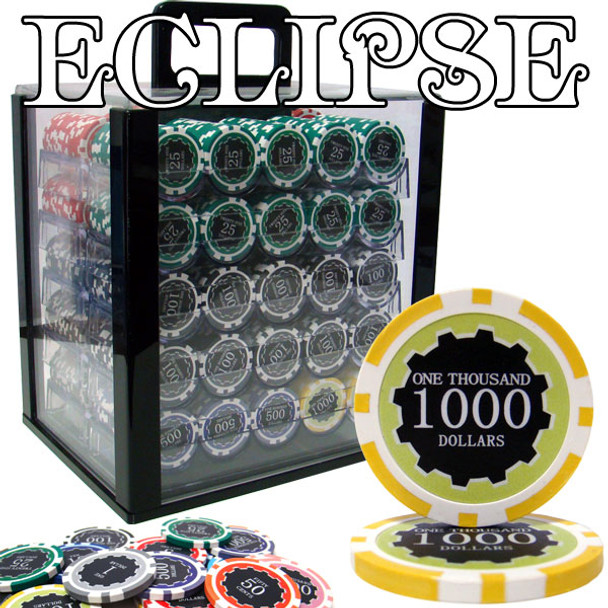 1,000 Ct Custom Breakout Eclipse 14 Gram Chip Set - Acrylic