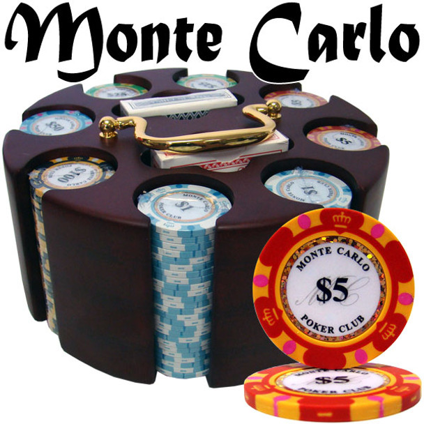 Custom - 200 Ct Monte Carlo Chip Set in Wooden Carousel