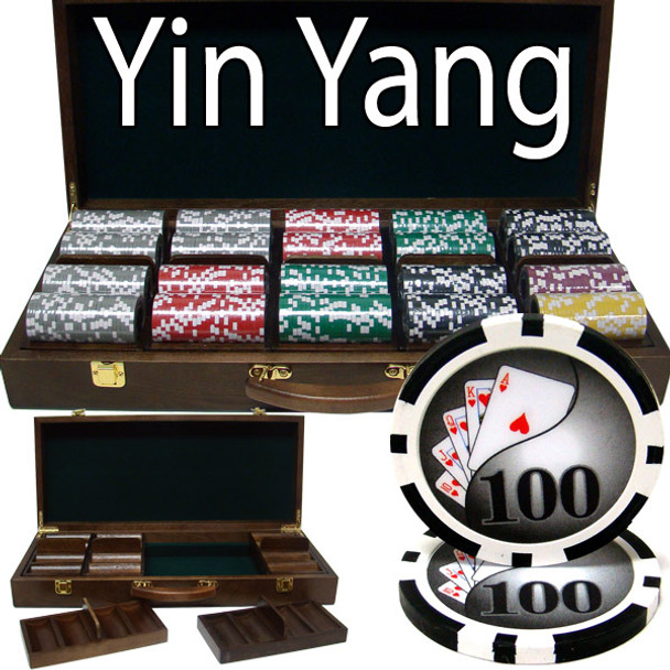 500 Ct - Pre-Packaged - Yin Yang 13.5 G - Walnut Case