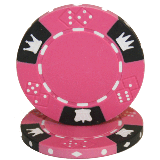 Roll of 25 - Crown & Dice 3 Tone 14 gram - Pink