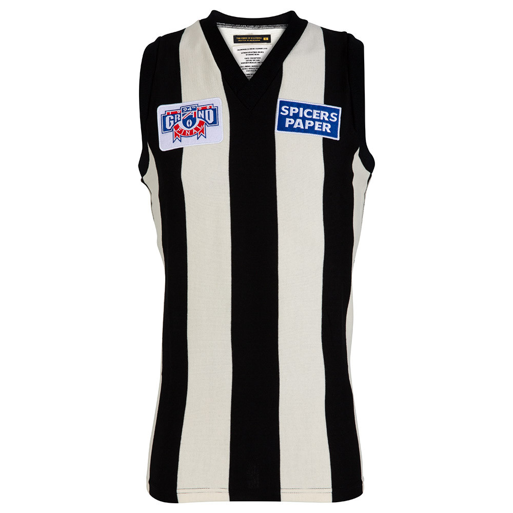 Collingwood FOF Adults Wool SS Guernsey - Spicers GF90 | Official Collingwood FC Merchandise