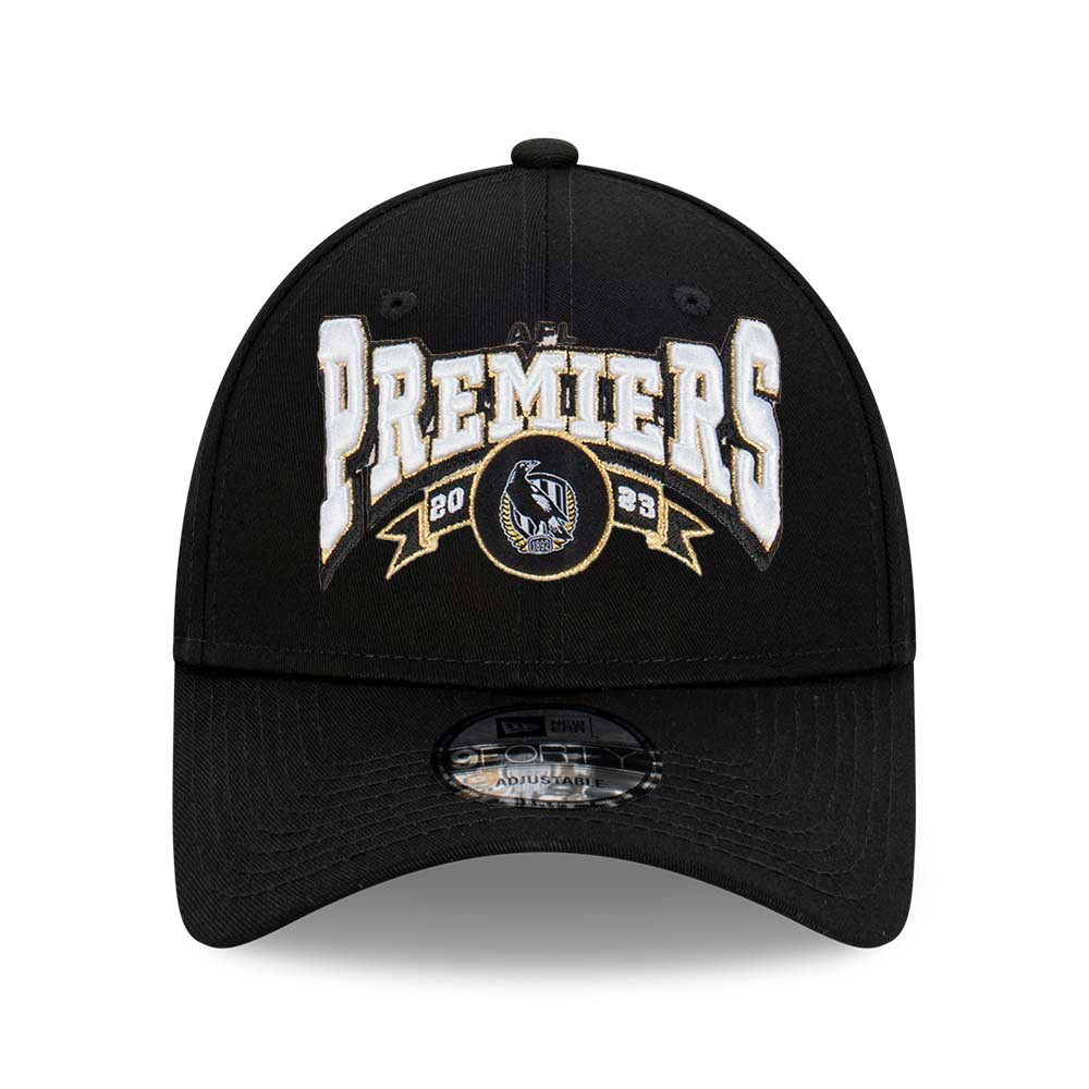 Collingwood 2023 New Era Limited Edition Premiers Black 9FORTY Cap
