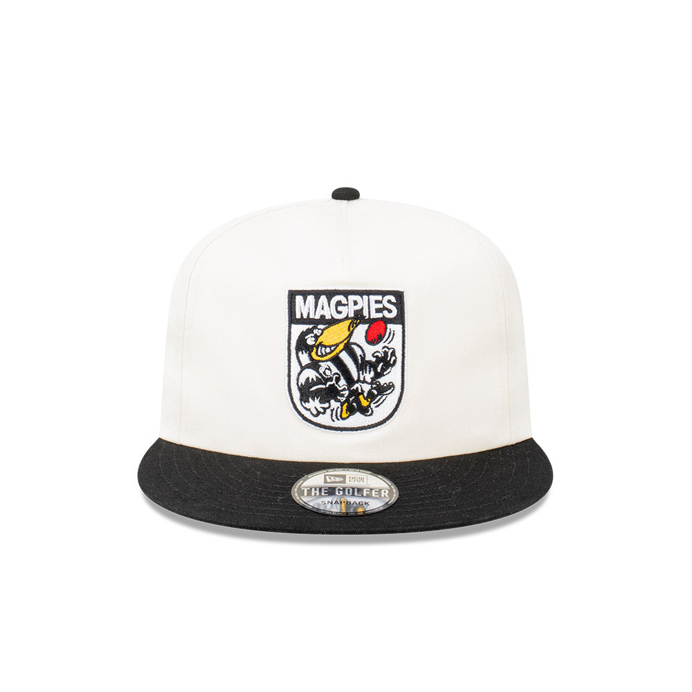 Collingwood New Era Mascot Cream Golfer Cap