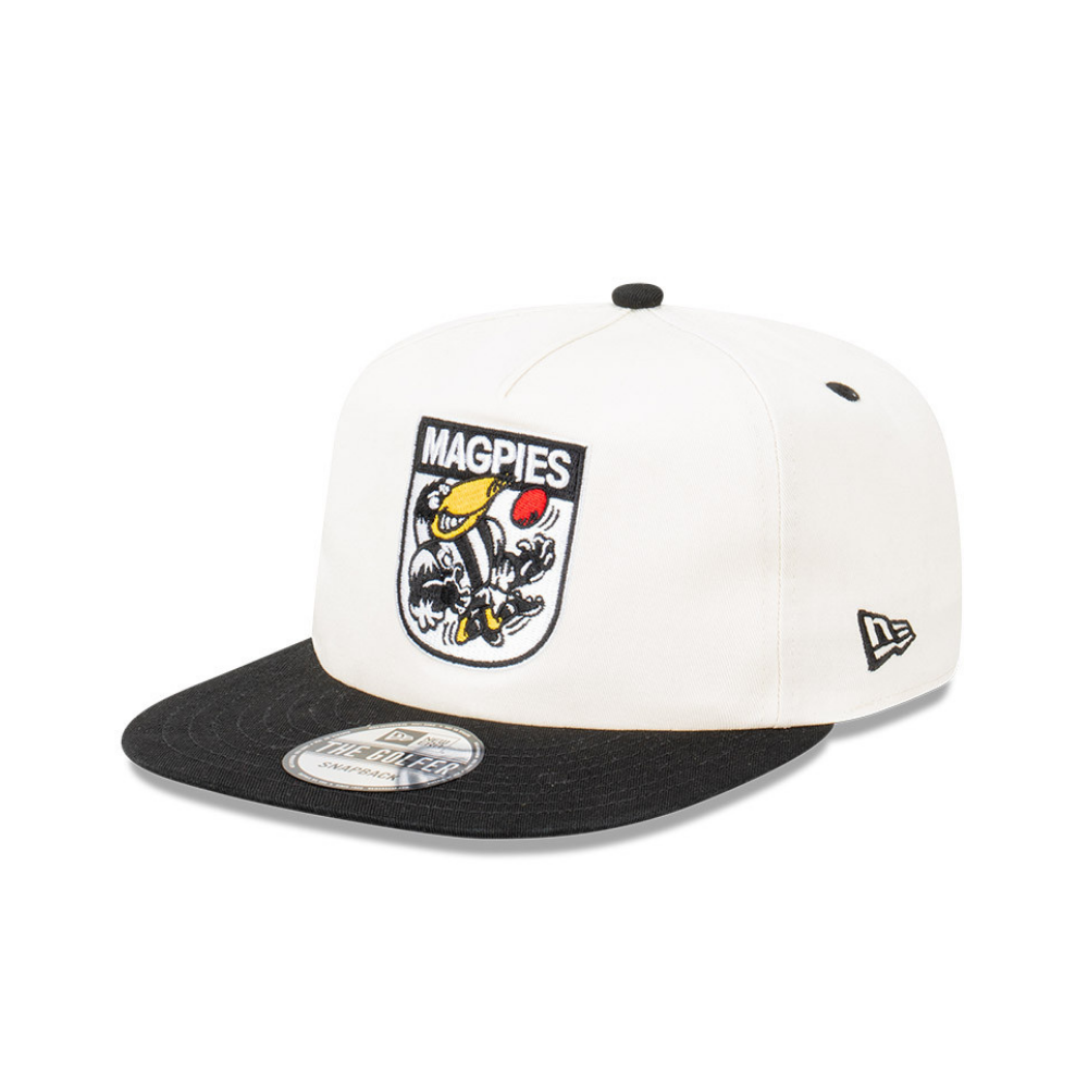 Collingwood New Era Mascot Cream Golfer Cap | Official Collingwood FC Merchandise