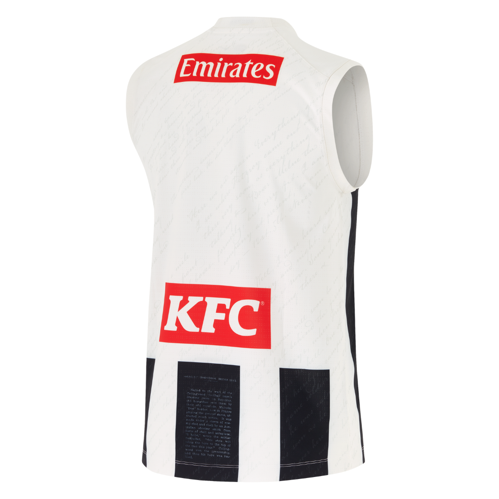 Collingwood 2025 Nike Adults ANZAC Guernsey - Back Right View