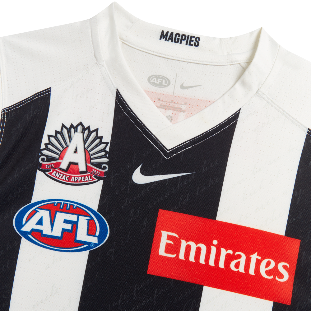 Collingwood 2025 Nike Adults ANZAC Guernsey - Logos close up