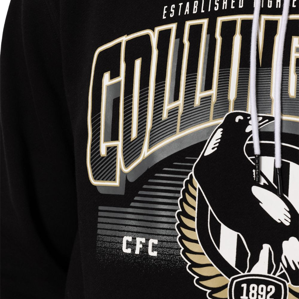 Collingwood Mens Wordmark Hood | Official Collingwood FC Merchandise