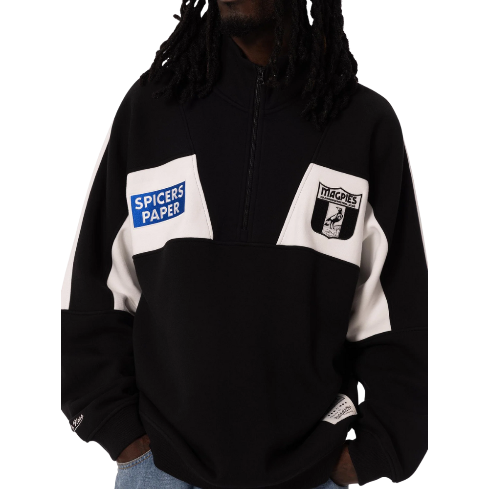Collingwood Mitchell & Ness Half Time Zip Crew | Official Collingwood FC Merchandise