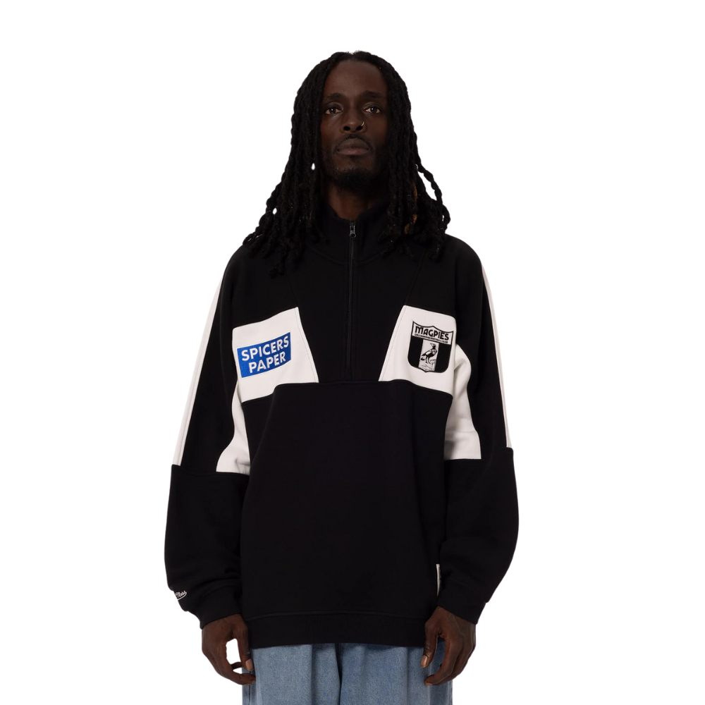 Collingwood Mitchell & Ness Half Time Zip Crew | Official Collingwood FC Merchandise