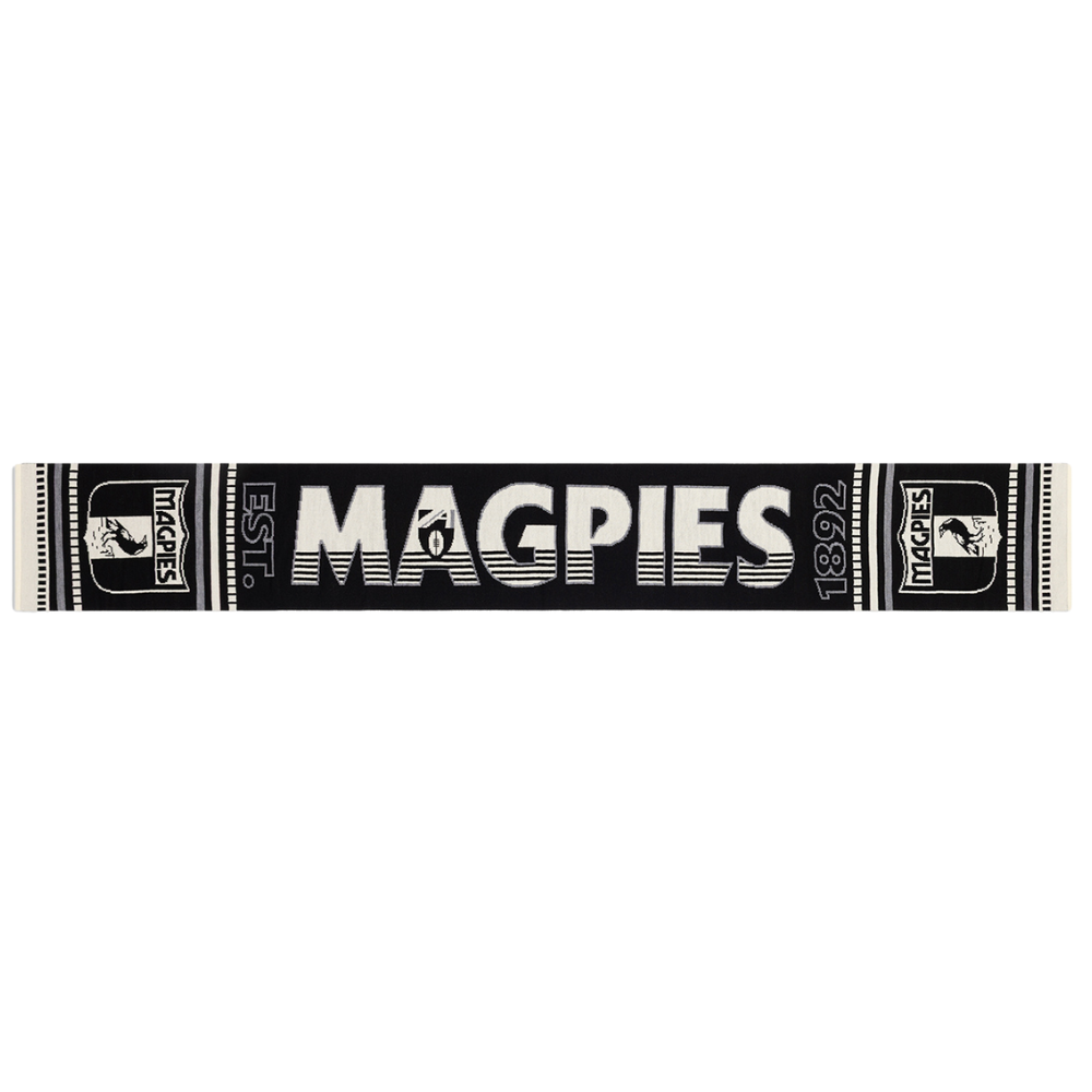 Collingwood Merino Wool Retro Scarf | Official Collingwood FC Merchandise