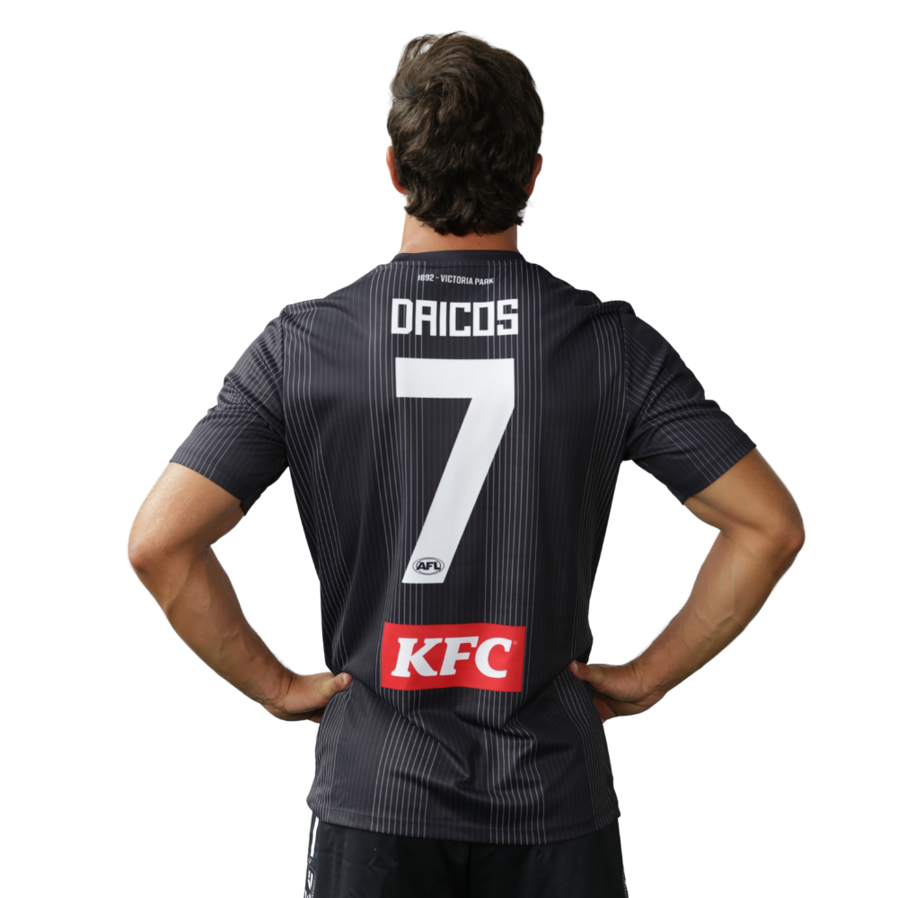 Collingwood Official Heat Press Name - Black/White | Official Collingwood FC Merchandise